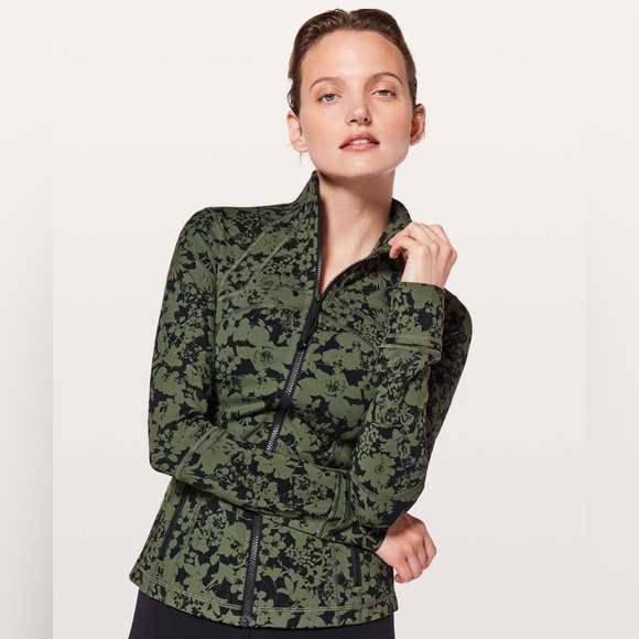 Lululemon Define Jacket Efflorescent Barracks Green Black Size 4 Luon W4AQCS - Picture 6 of 16